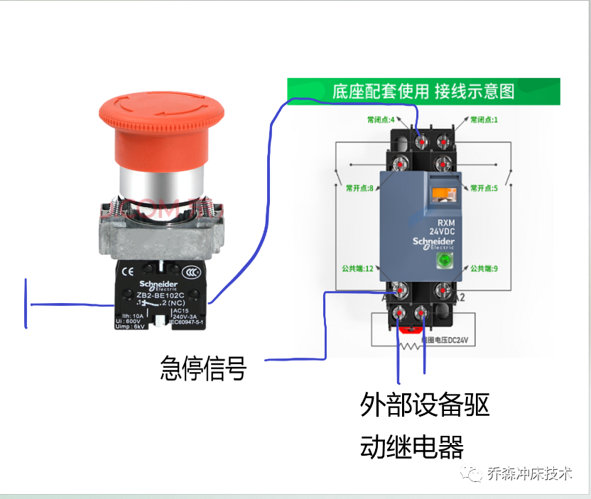 急停信號(hào)接入---喬森精密沖床(圖2)